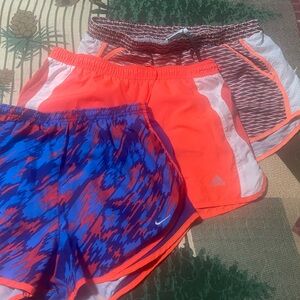 Nike Blue and Orange Athletic Shorts